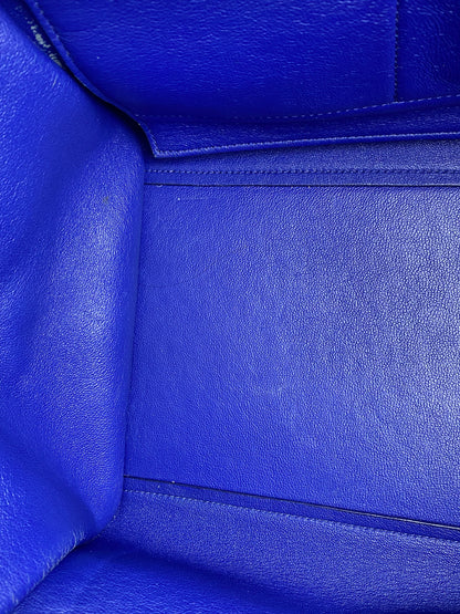 Celine Royal Blue Calfskin Leather Medium Trapeze Bag GHW