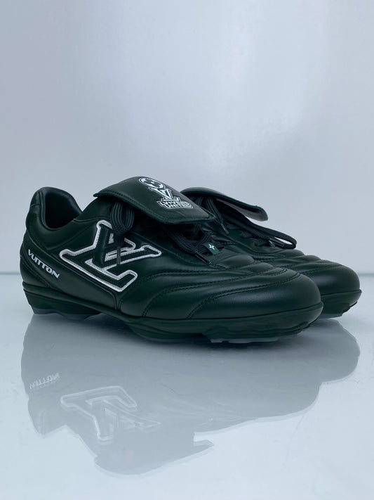 Louis Vuitton Dark Green Footprint Soccer Sneakers, M6/W8