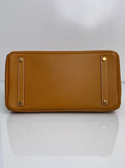 Hermes Birkin 35 Gold Ardennes GHW #B