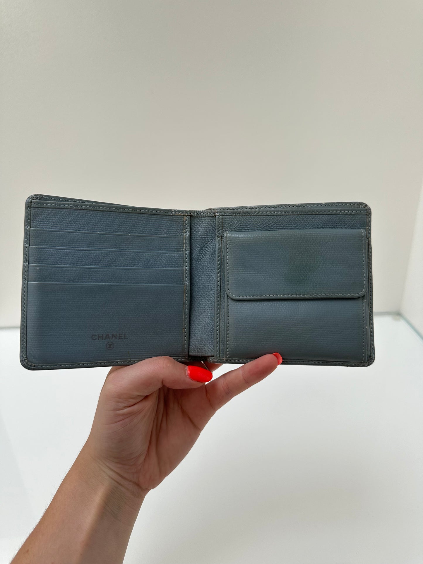 Chanel Blue Vintage Bifold Wallet