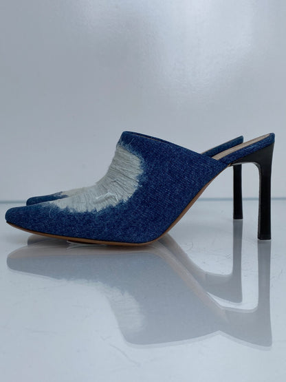 Loewe Medium & Acid Wash Denim Mule Heels, 38