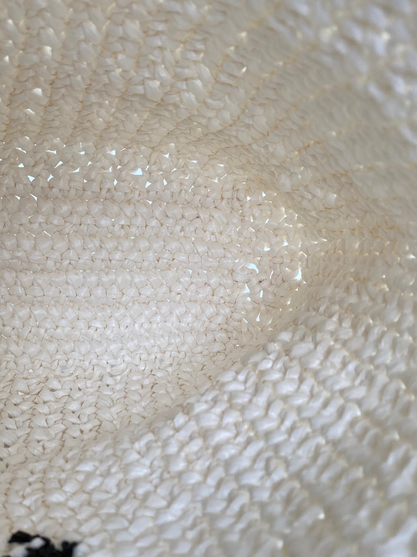 Prada White Logo Crochet Small Tote Bag