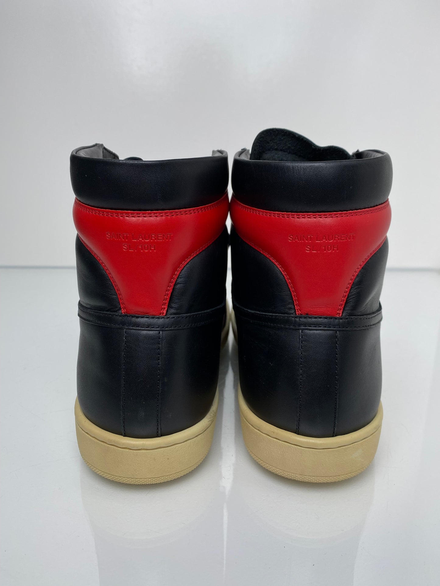 Saint Laurent.Black/Red Hightops, 43