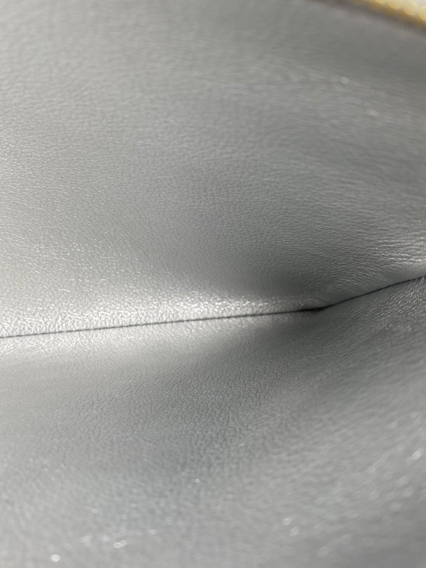 Celine Cuir Triomphe Small Pouch Metallic Silver