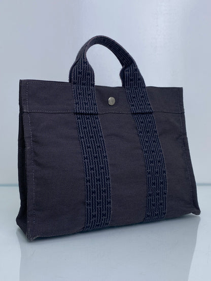 Hermes Grey Herline Toile H Logo Tote Bag PM SHW