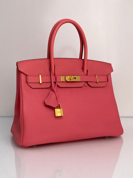 Hermes Birkin 30 Rose Lipstick Togo GHW #P