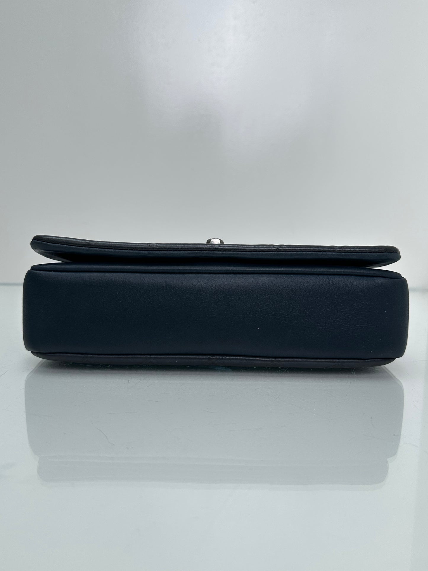 Chanel Blue Diamond Calfskin New Chic Medium Flap Bag RHW #18