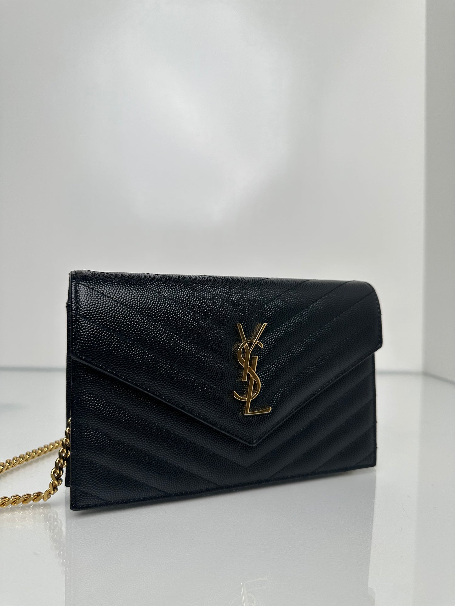 YSL Black Chevron WOC GHW