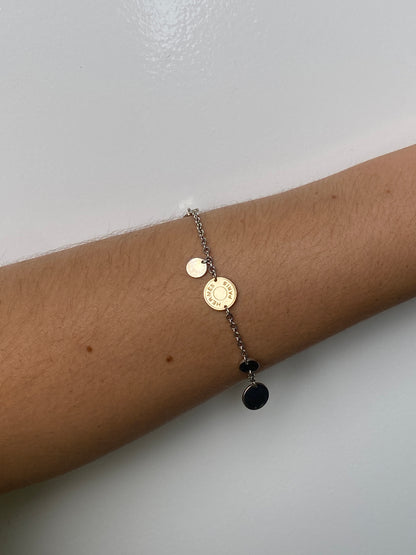 Hermes Ex-Libre Coin Rose Gold & Silver Bracelet