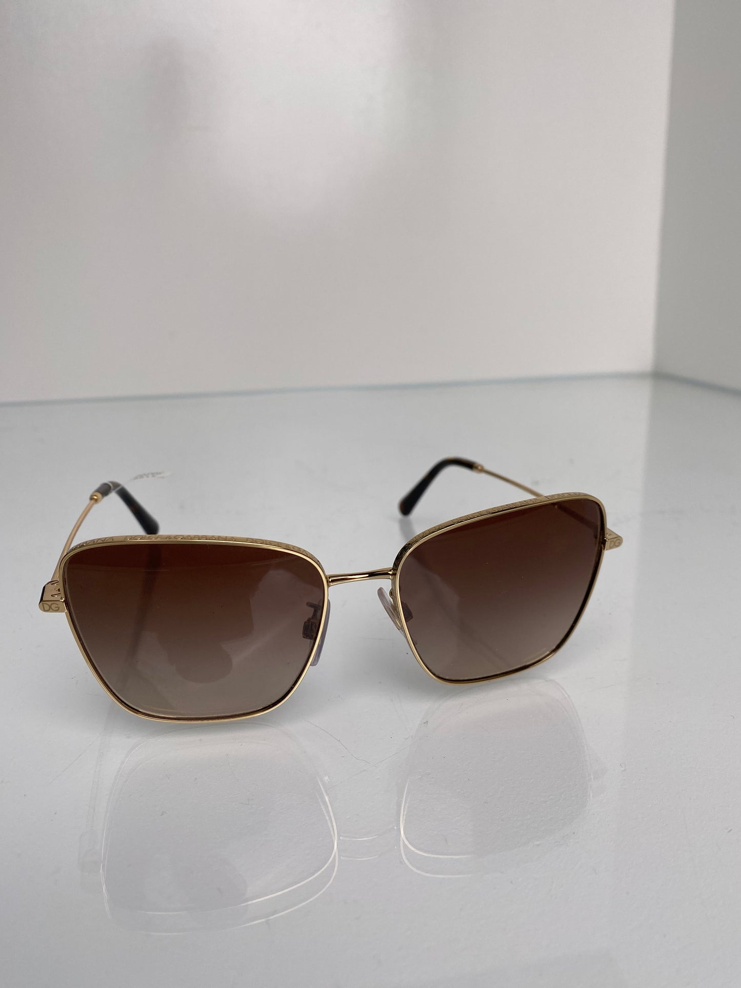 Dolce & Gabbana Gold Frame Cat Eye Sunglasses