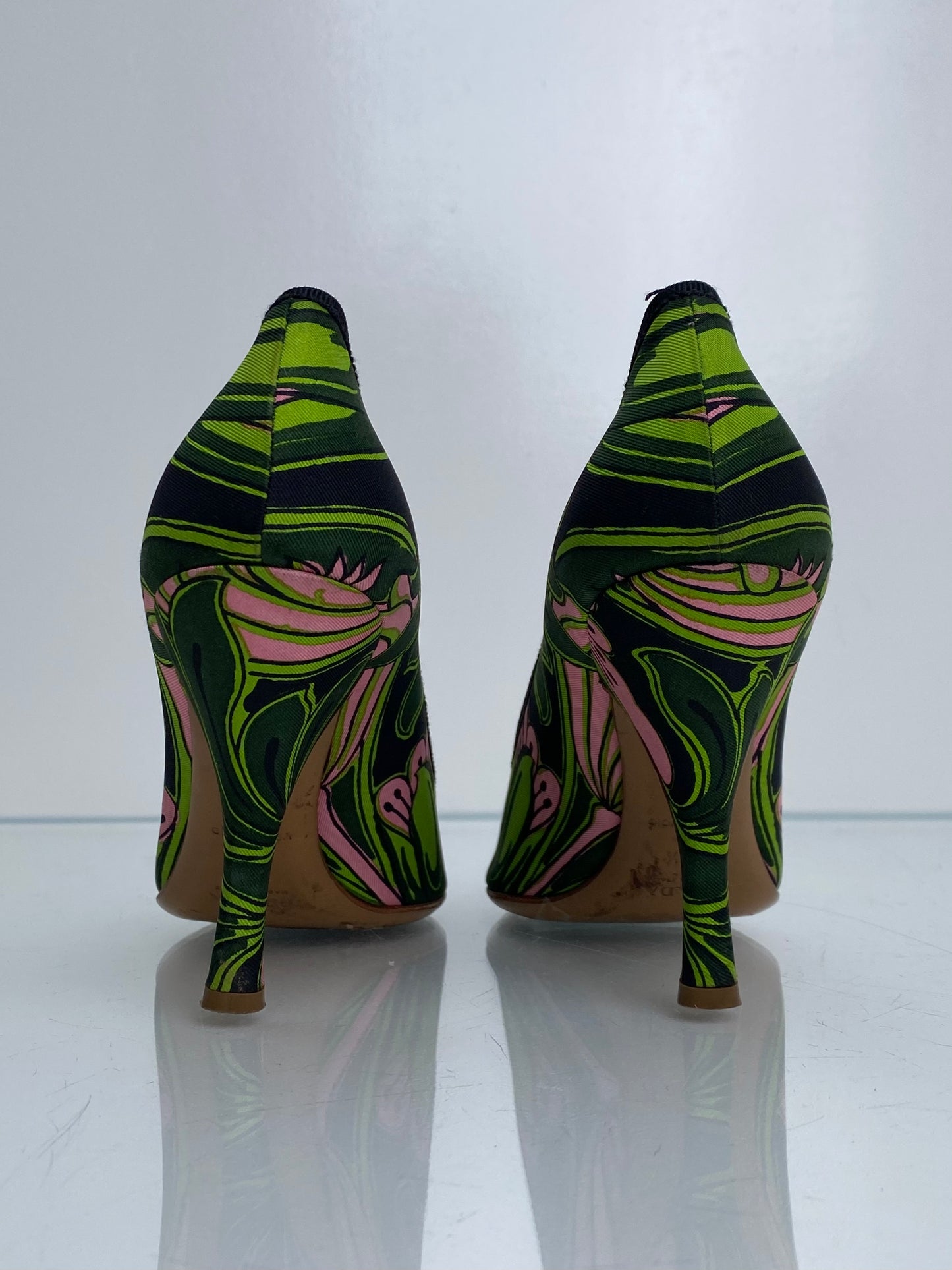 Prada Multicolor Floral Heels, 38.5