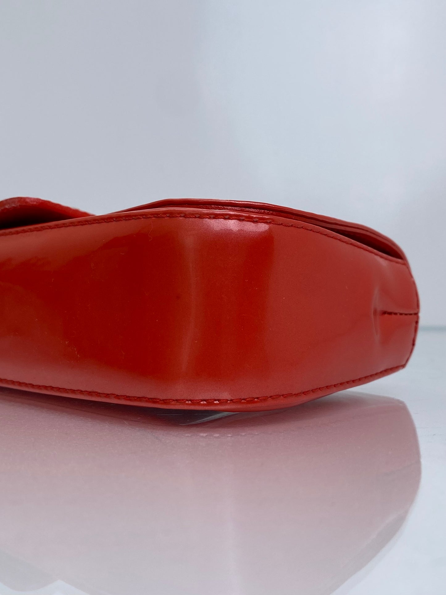 Louis Vuitton Orange Sobe Vernis Clutch GHW