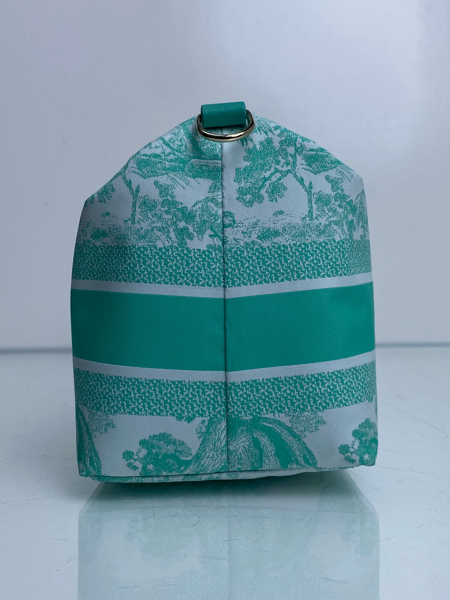 Christian Dior Teal & White Toile De Jouy Nomad Pouch GHW