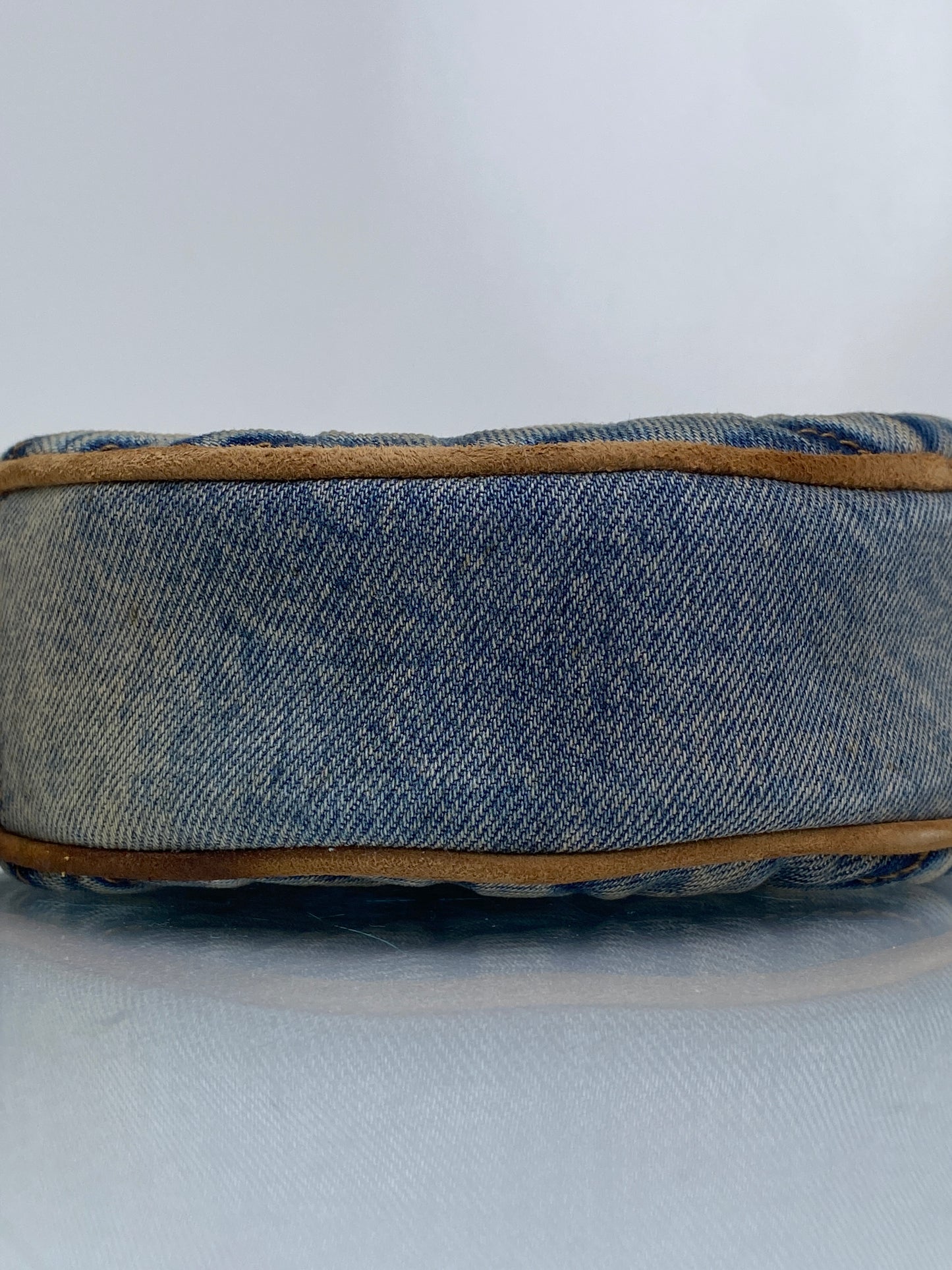 Saint Laurent Denim Vinyle Round Camera Bag GHW