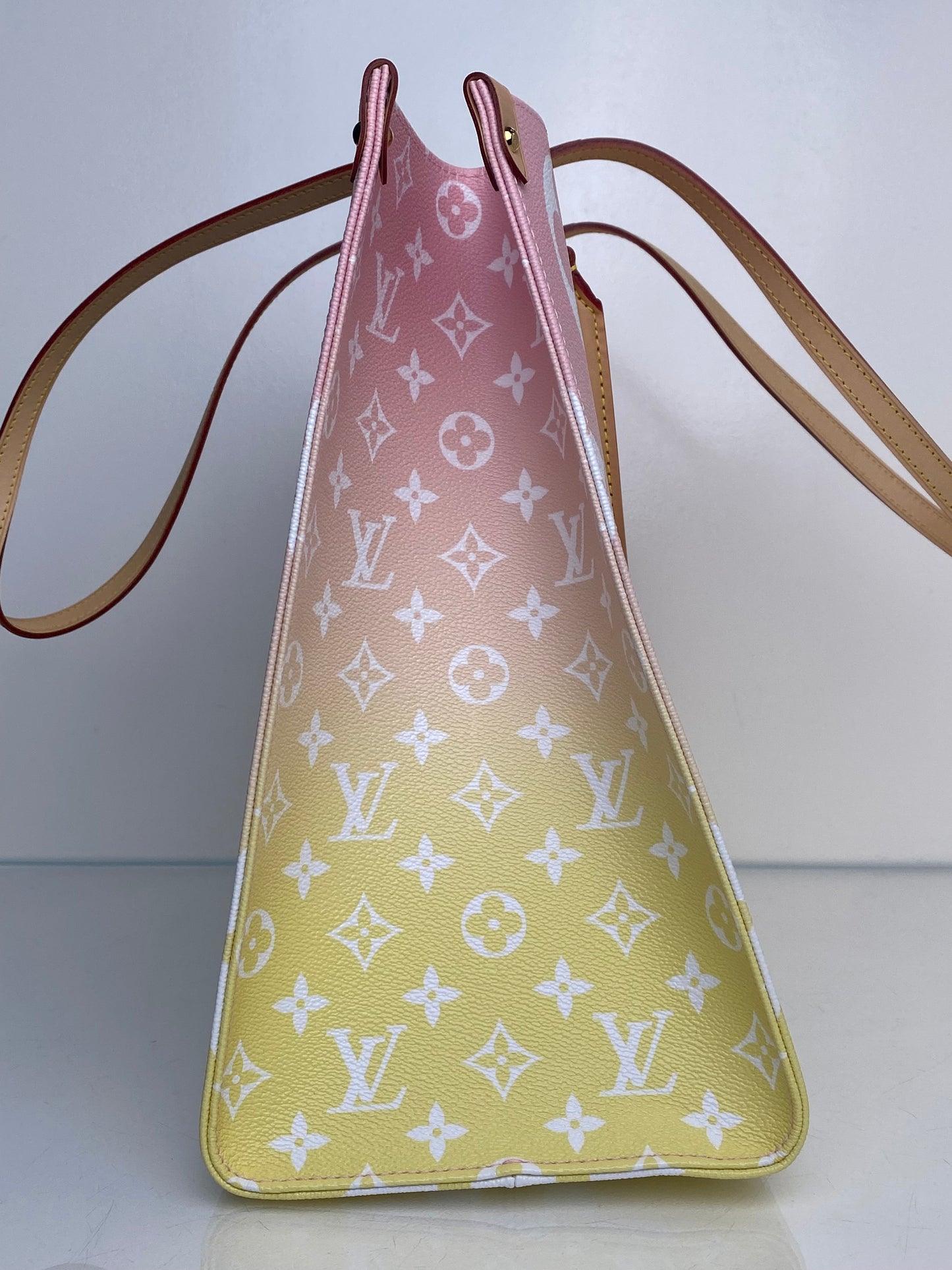 Louis Vuitton Pink & Yellow Gradient Giant Monogram OnTheGo GM Tote Bag GHW