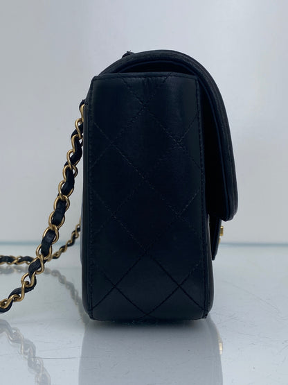 Chanel Navy & Black Elegant CC Medium Flap Bag GHW