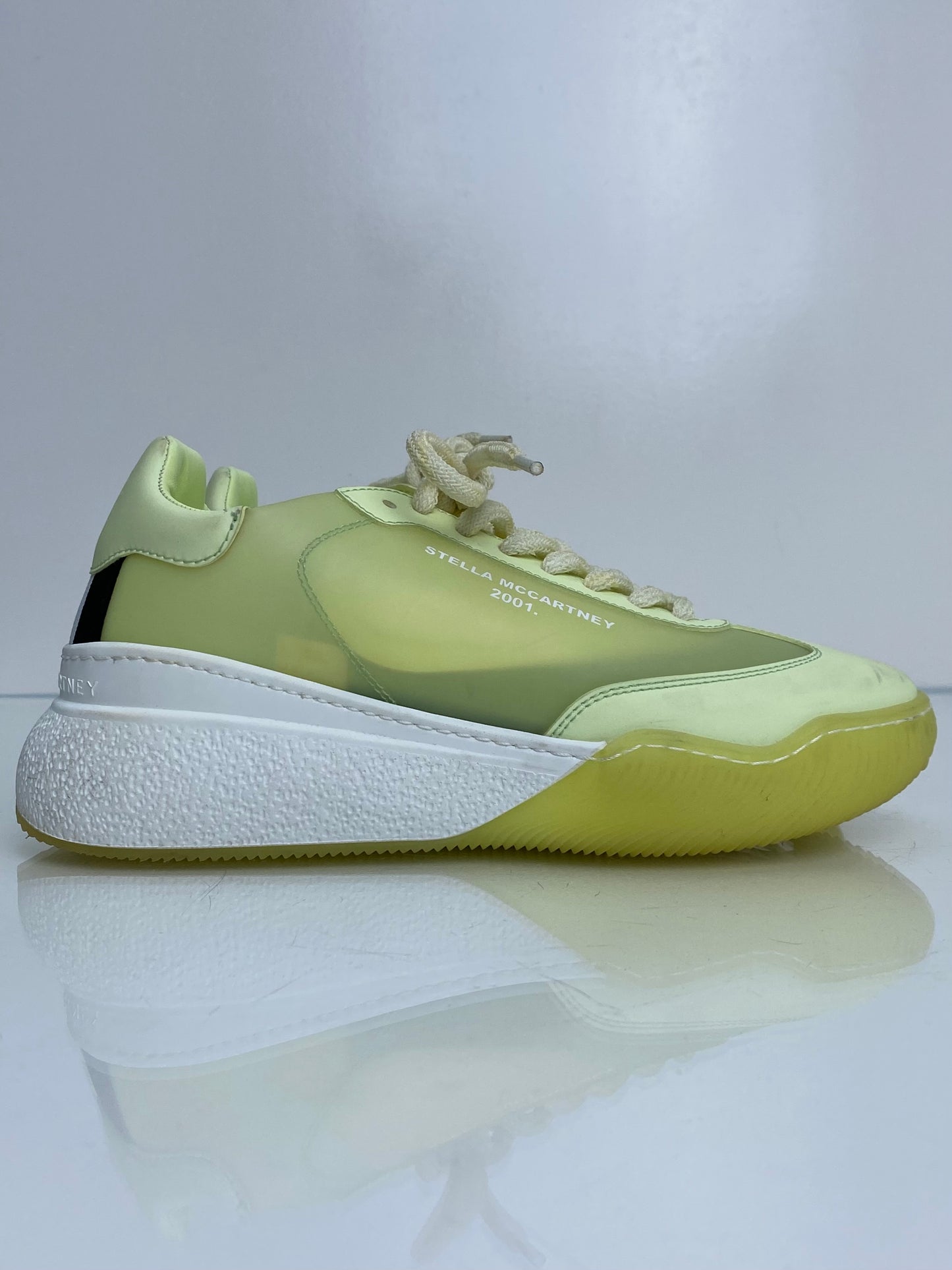 Stella McCartney Neon Yellow Loop Sneakers, 38