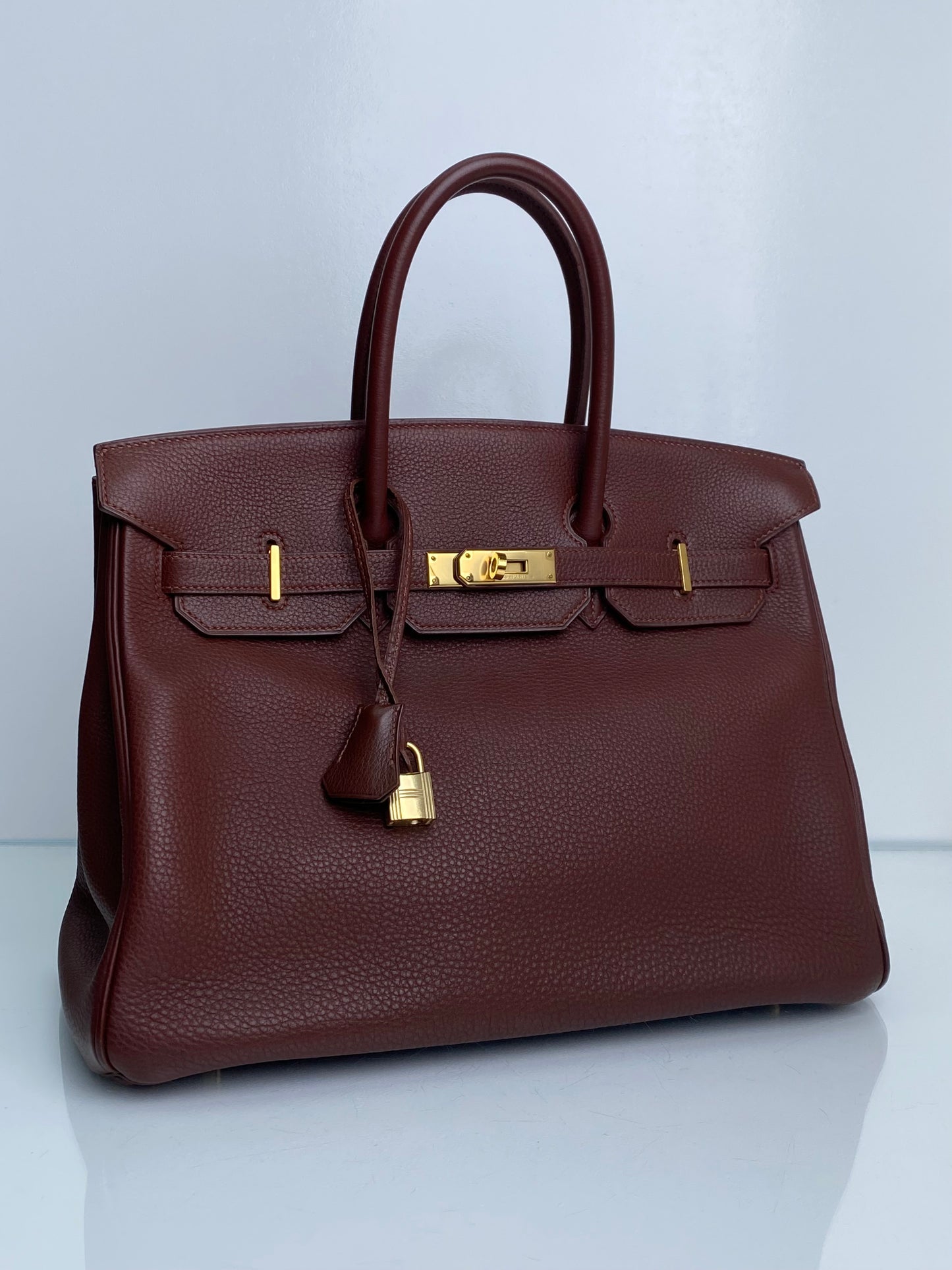 Hermes Birkin 35 Chocolate GHW #A Square