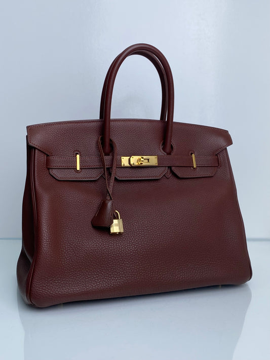 Hermes Birkin 35 Chocolate GHW #A Square