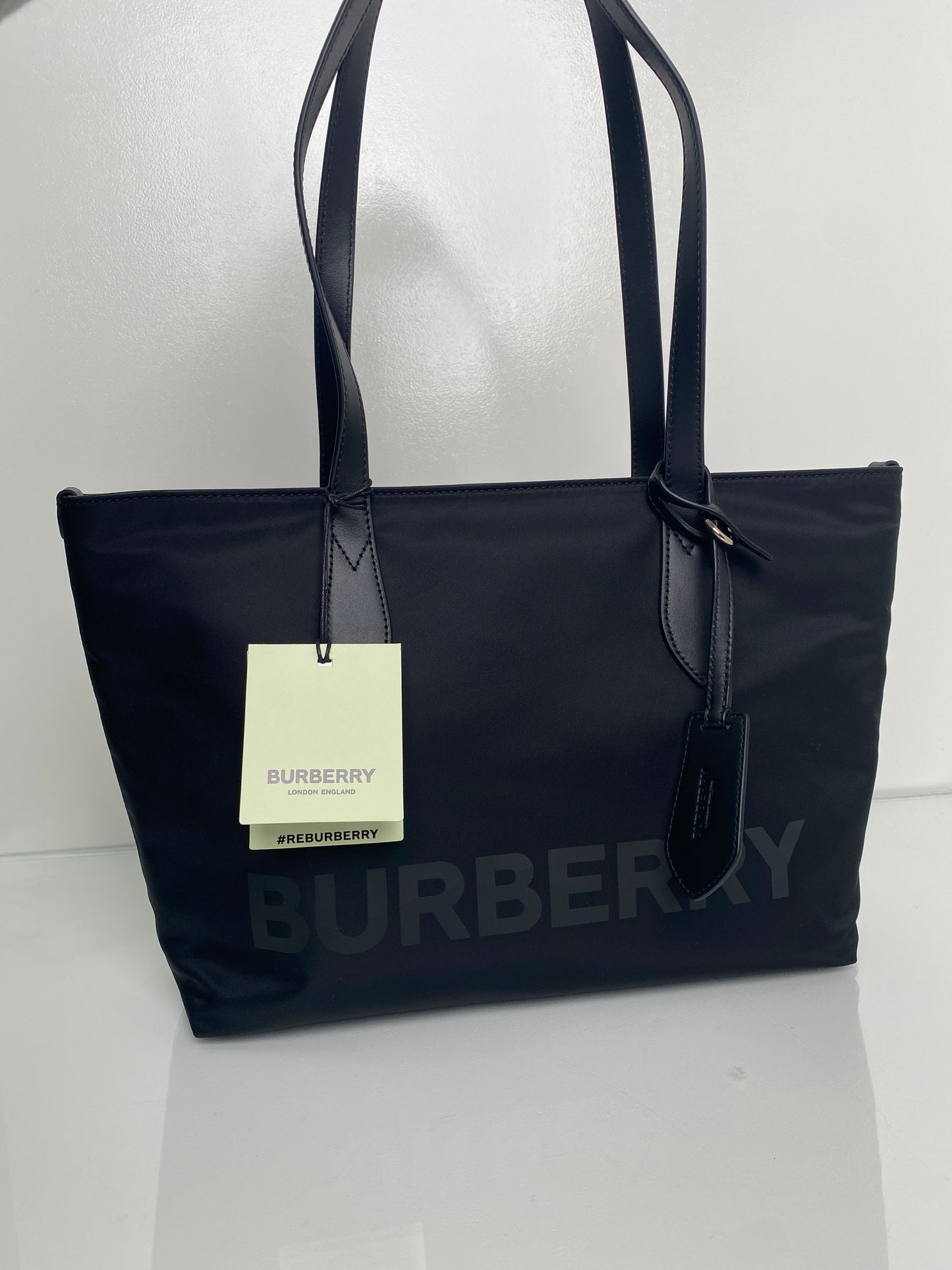 Burberry Black Nylon Logo Bag