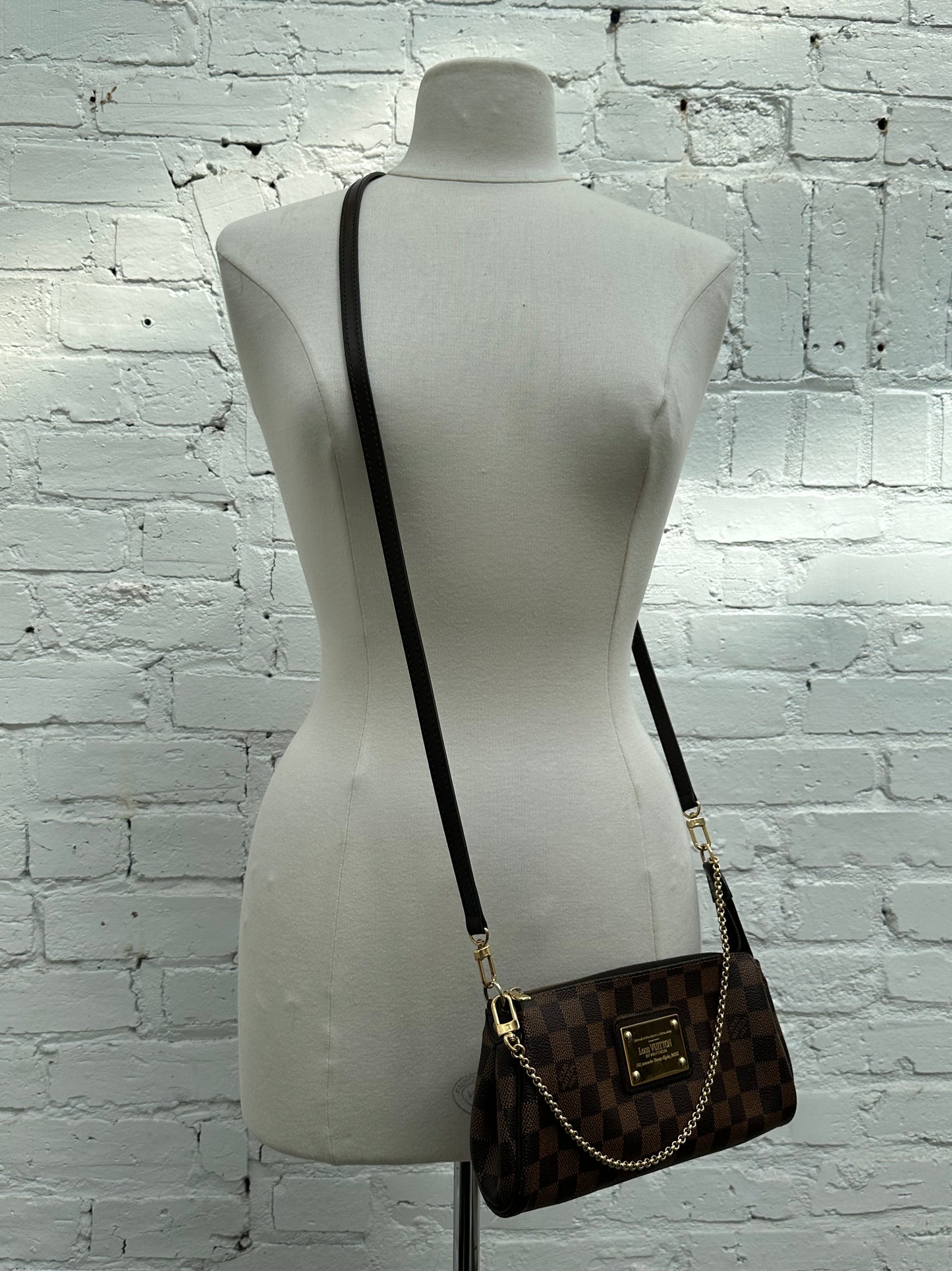 Louis Vuitton Damier Ebene Canvas Eva Bag GHW