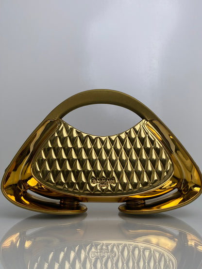 Balmain Gold Jolie Madame Quilted Top Handle Bag GHW