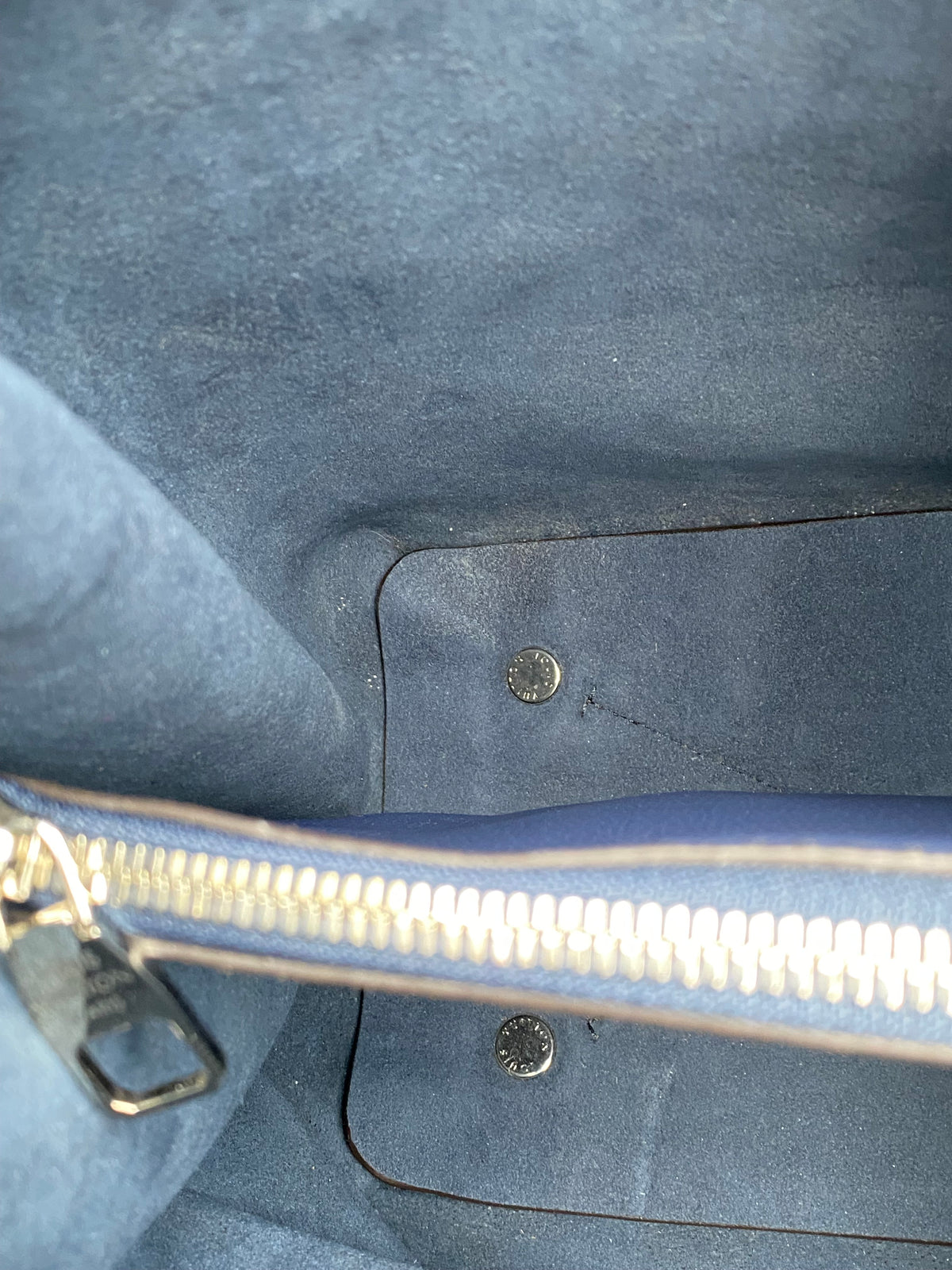 Louis Vuitton Navy Flight Mode Mahina Muria Bucket Bag SHW