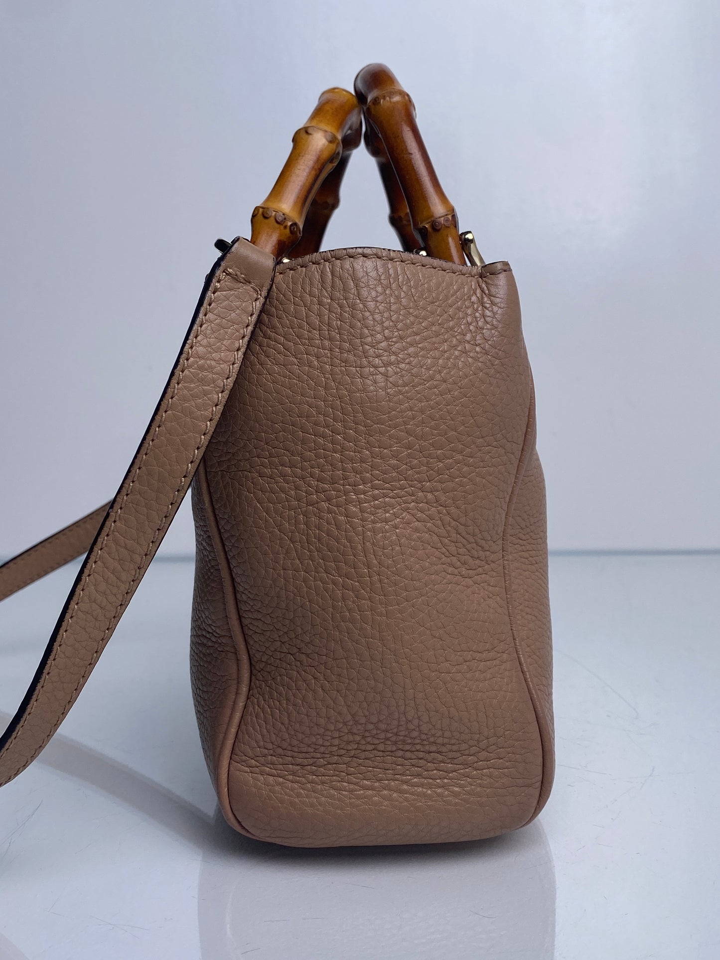 Gucci Vintage Nude Diana Bamboo Bag LGHW