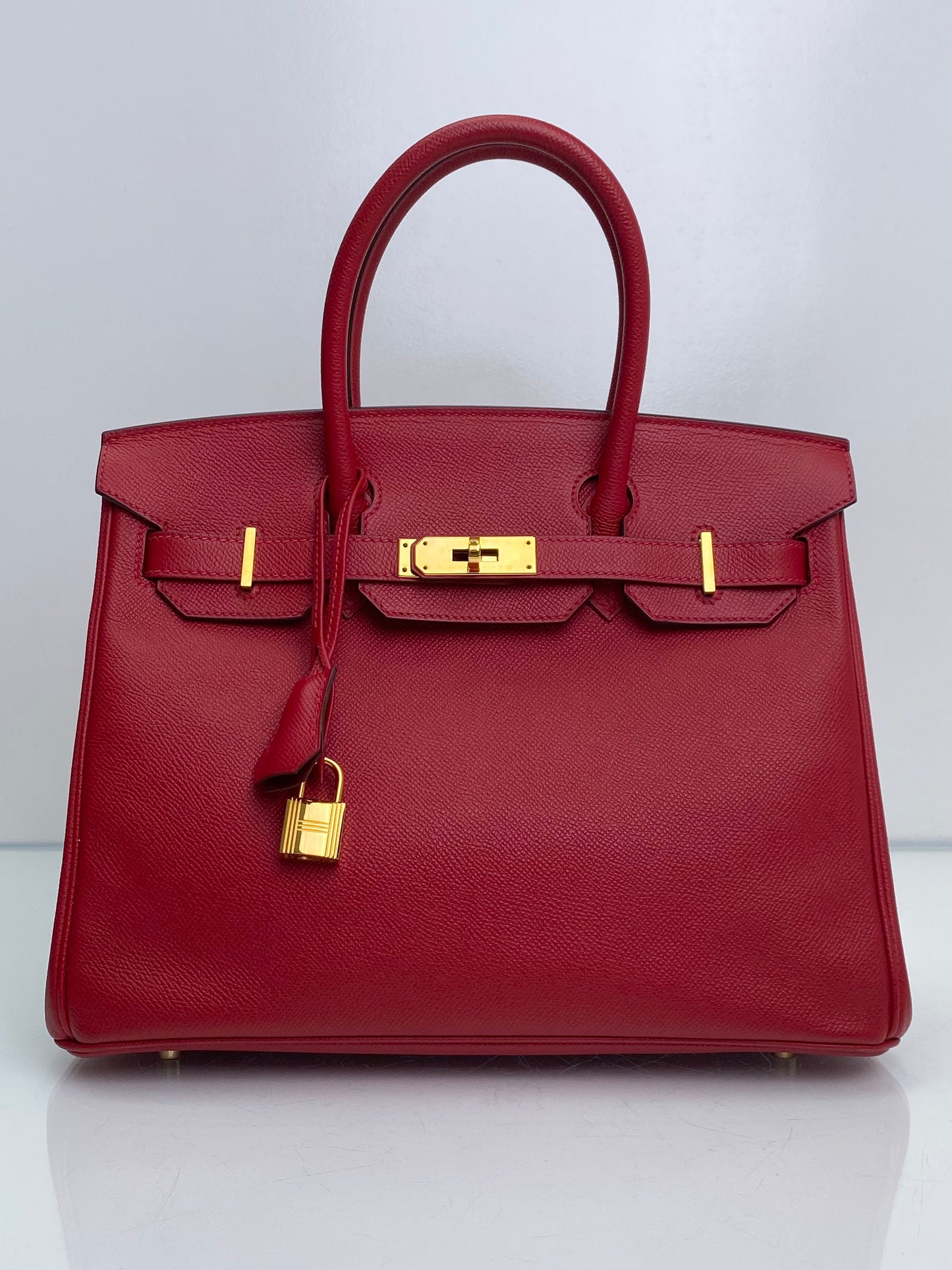 Hermes Birkin 30 Rouge Casaque Epsom GHW #A