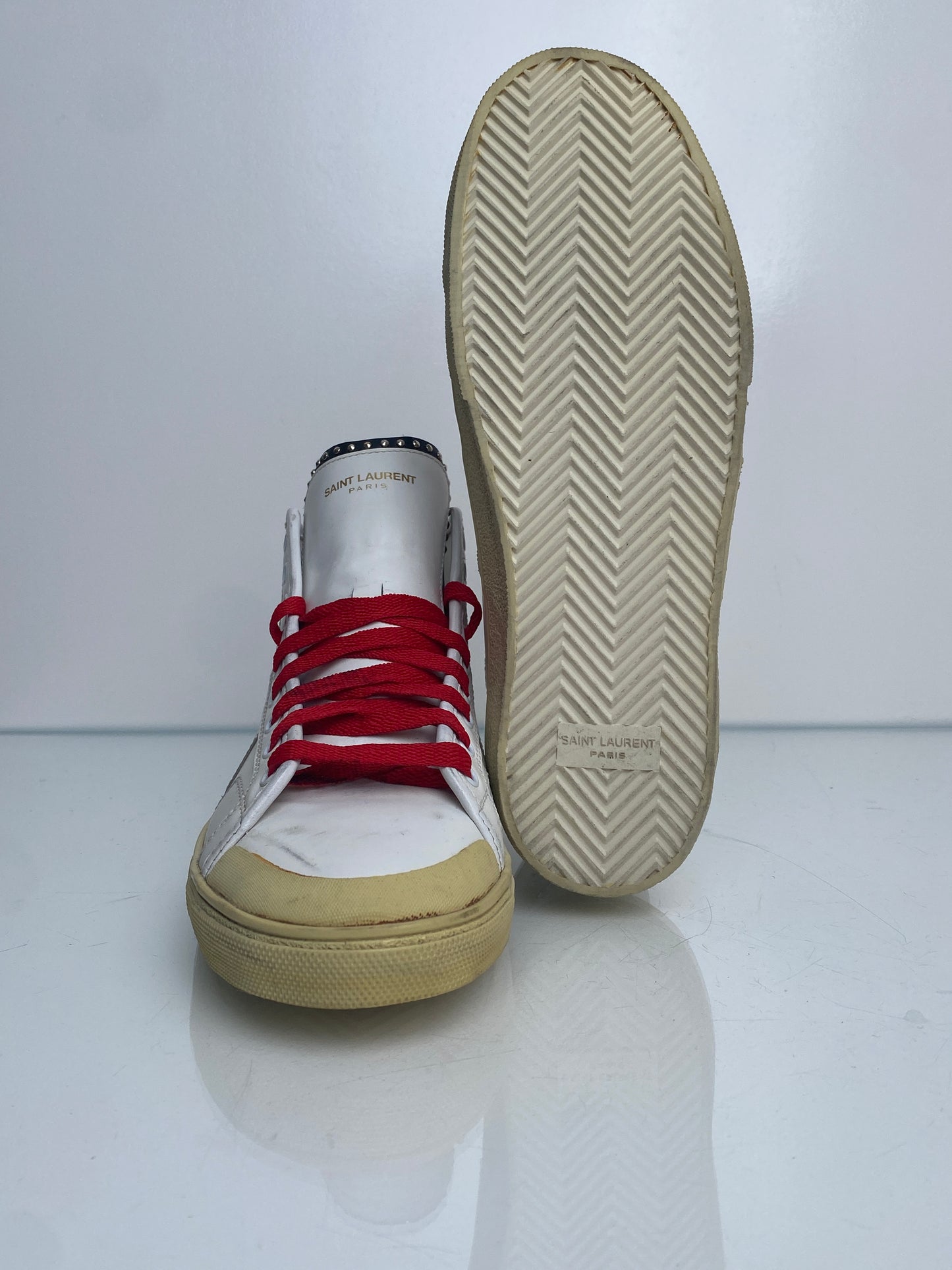 Saint Laurent White Hightops, 43