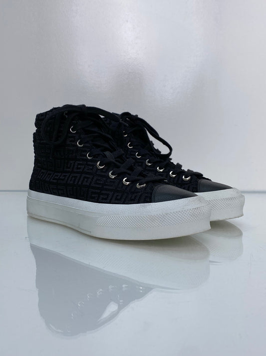 Givenchy Black Canvas City Sneakers, 40
