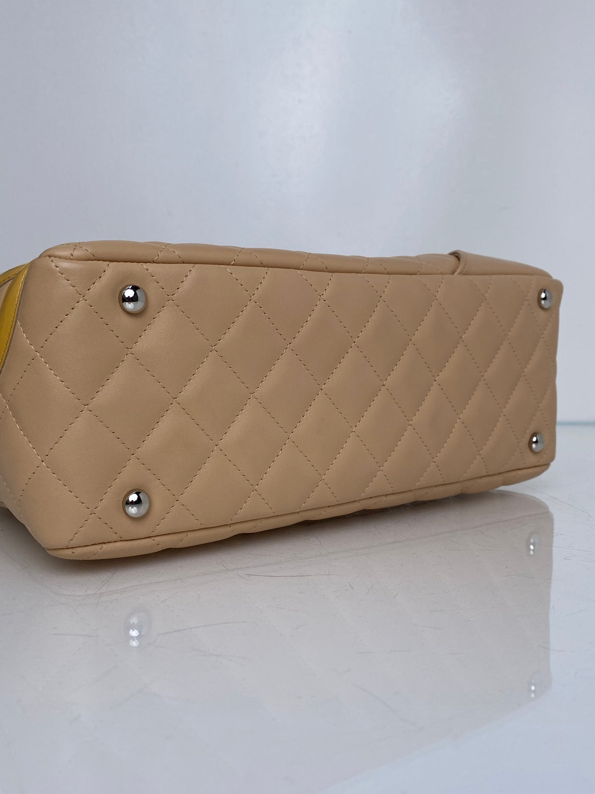 Chanel Nude Lambskin Cambon Bowler Bag SHW#10