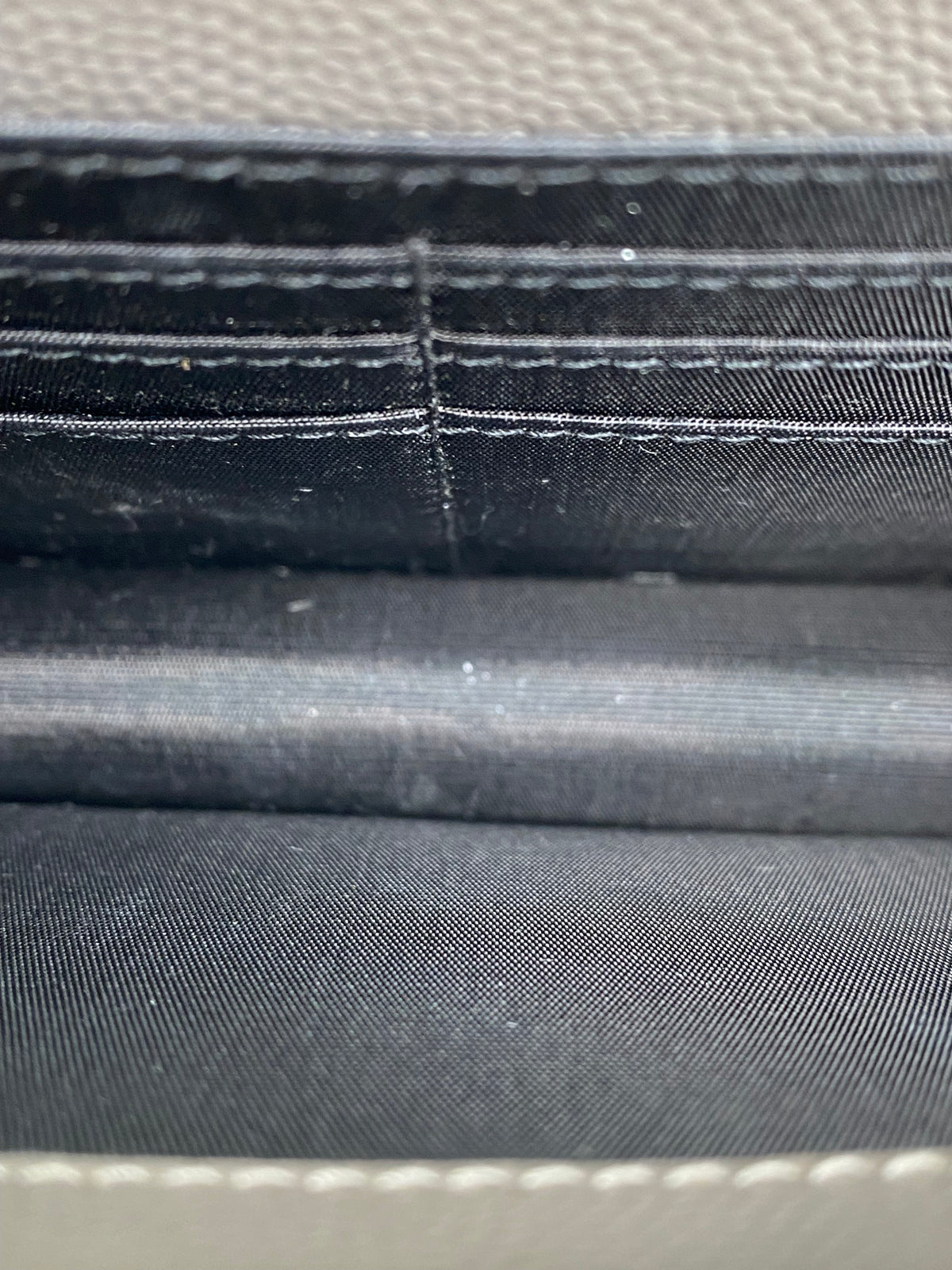 Saint Laurent Urban Grey Cassandre Chain Wallet Bag GHW