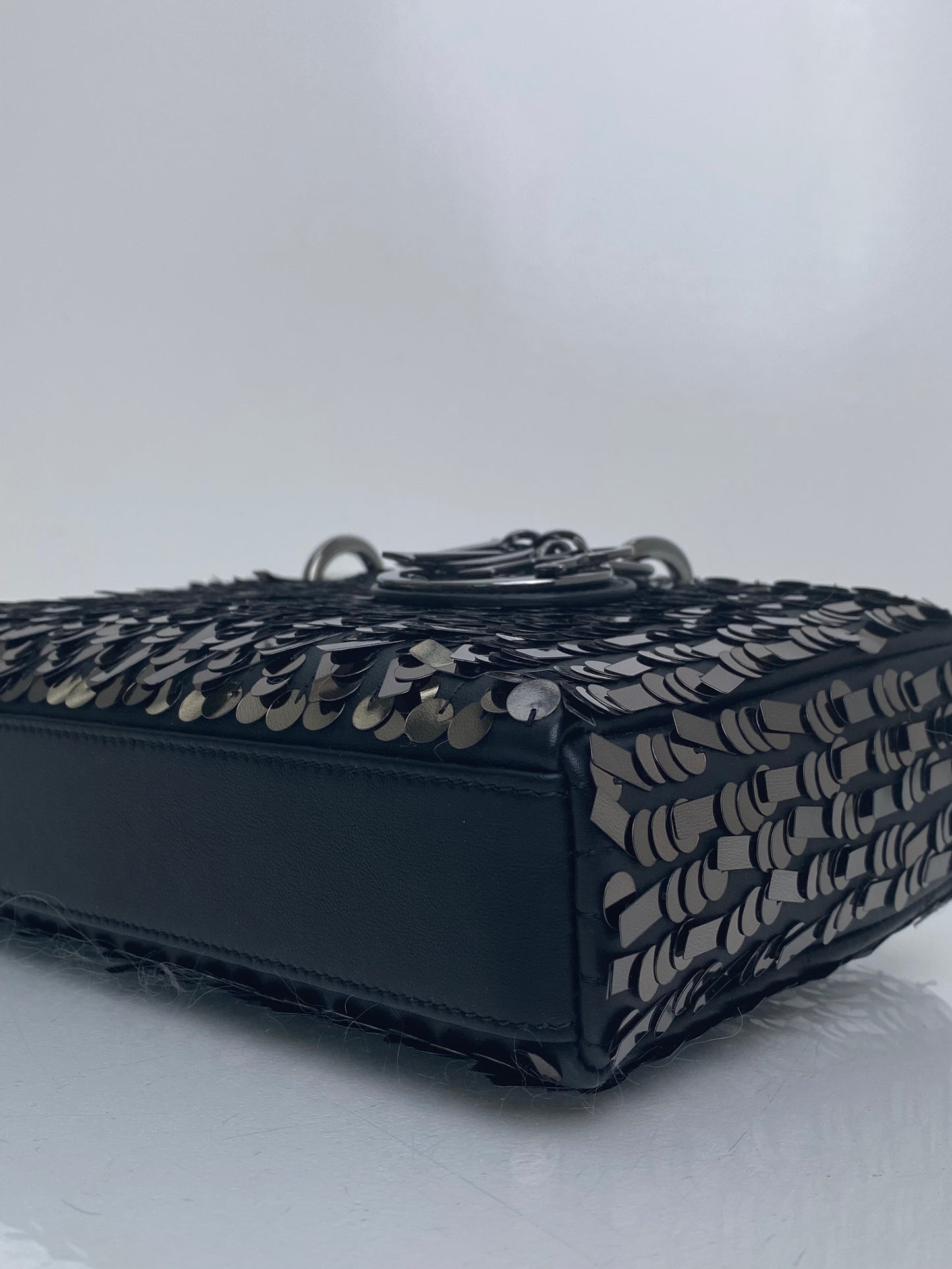 Dior Black Sequin Lady D-Joy Medium Bag RHW