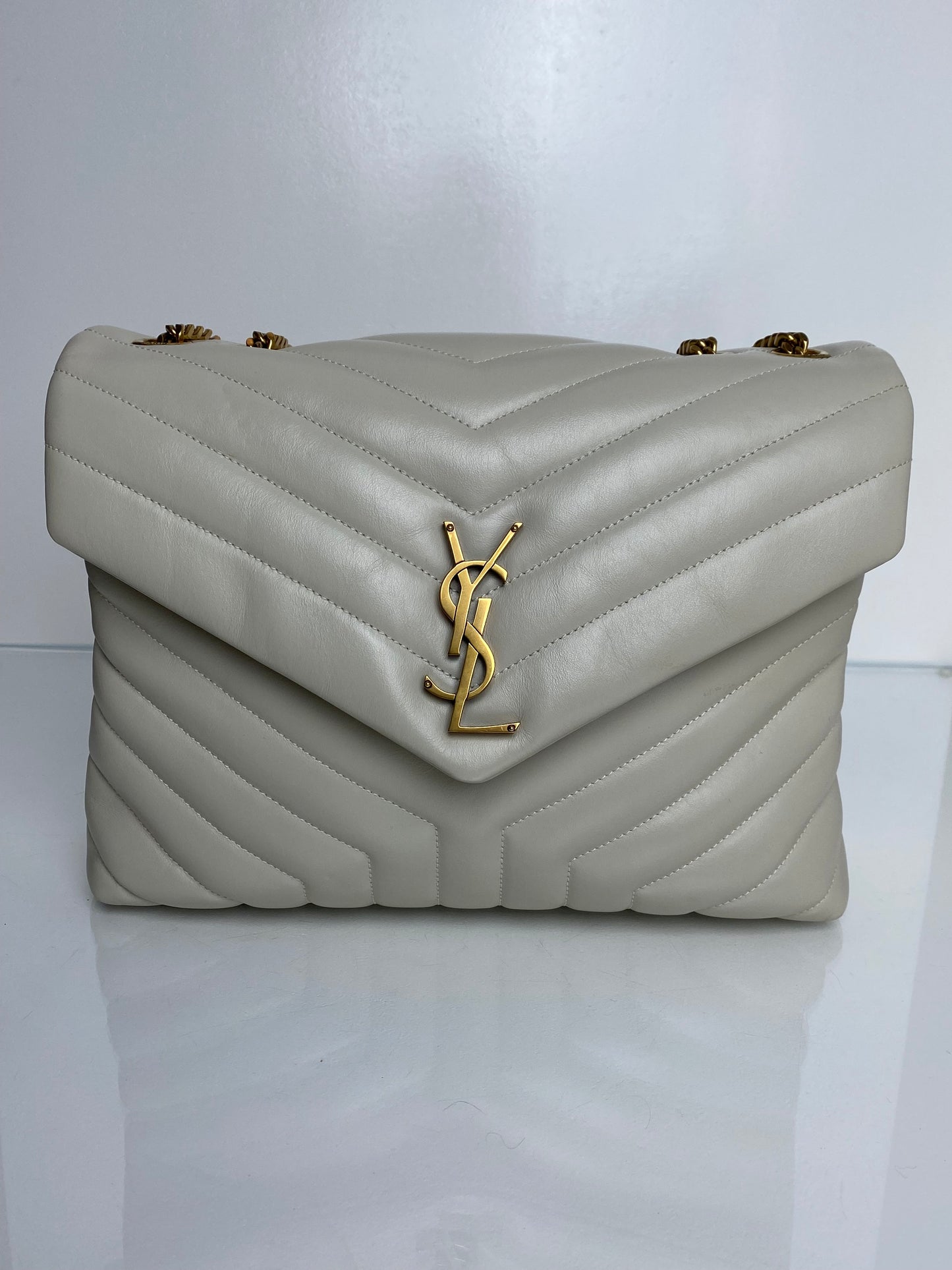 Saint Laurent Cream Lou Lou Bag GHW