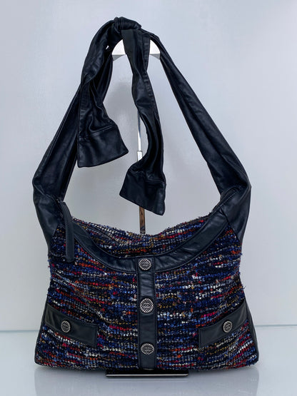 Chanel Black, Blue, & Red Tweed Girl Tote Bag RHW