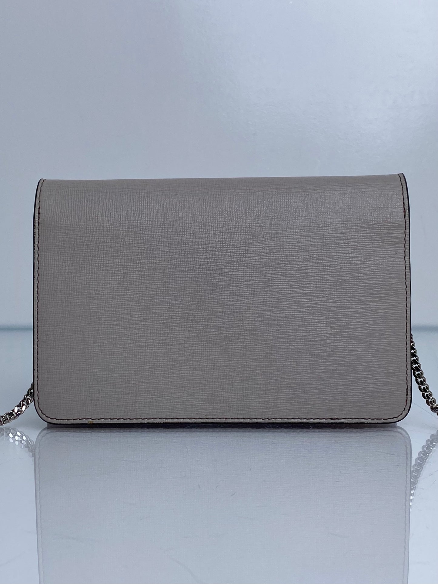 Fendi Leather Monster Grey/Blue Crossbody Bag SHW