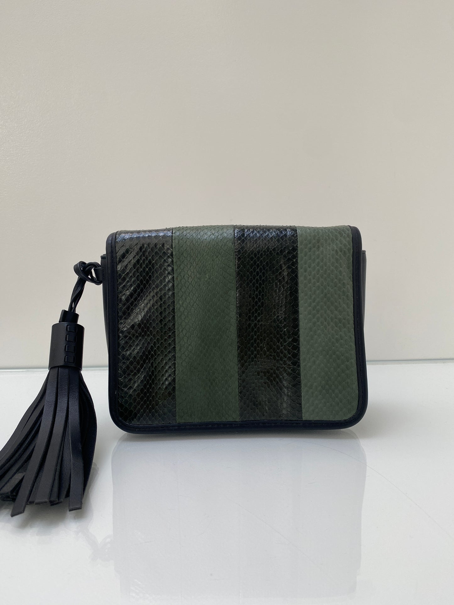 AllSaints Two Tone Green Crossbody