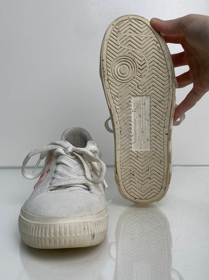 Off White Pink & White Logo Sneakers, 36