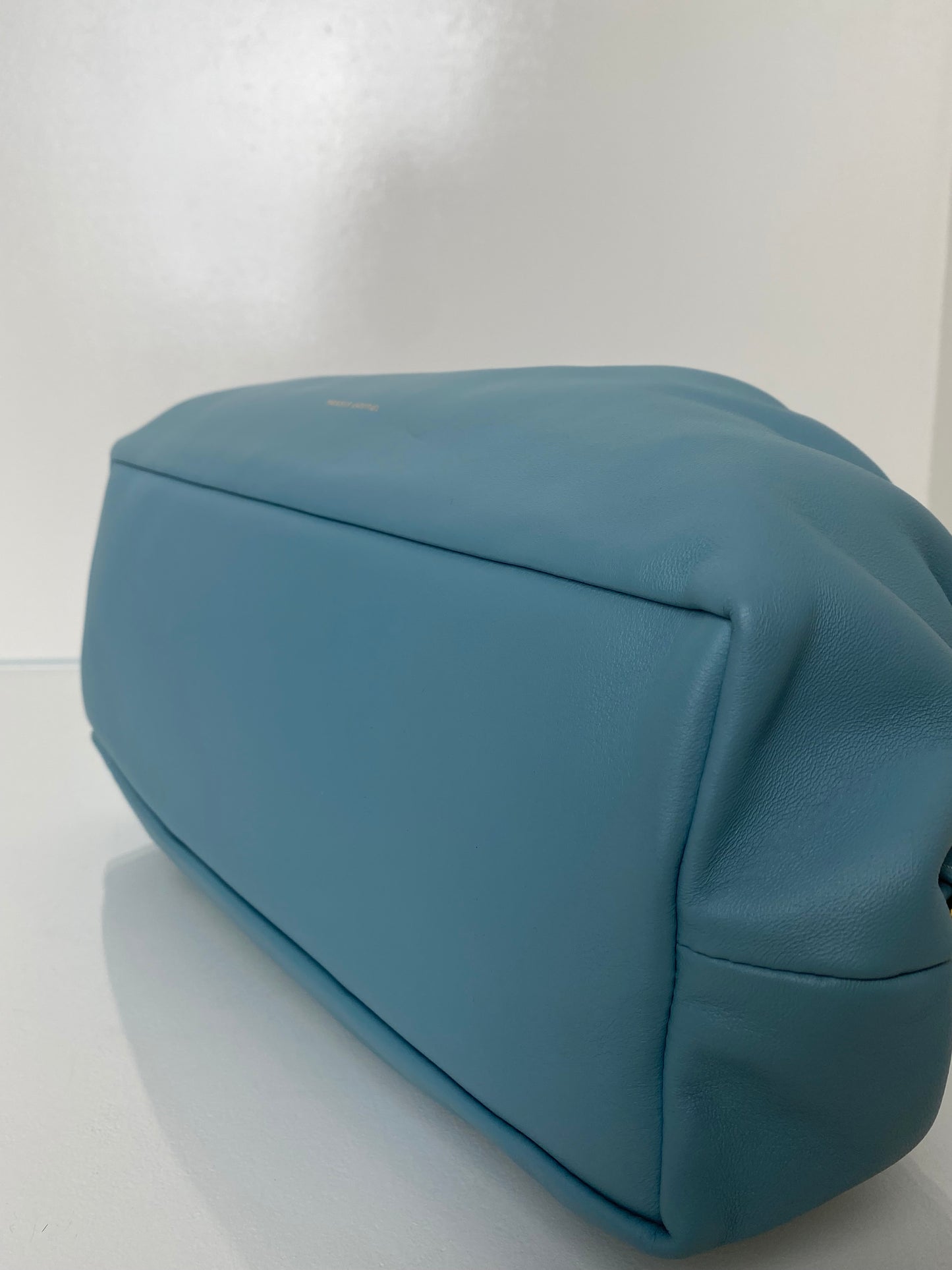 Mansur Gavriel Blue Leather Cloud Clutch