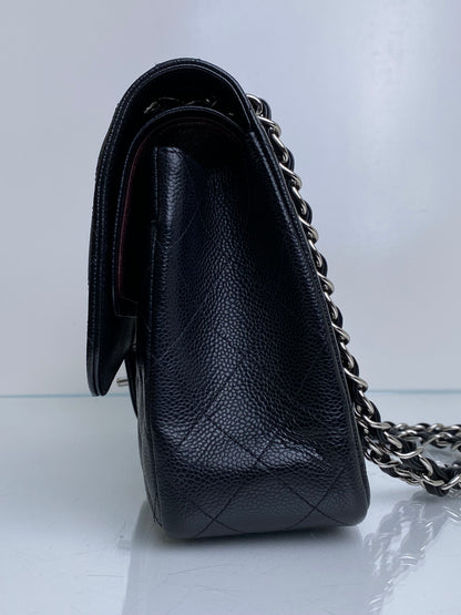 Chanel Black Caviar Classic Jumbo Double Flap Bag SHW #19