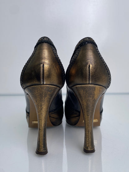 Dolce & Gabbana GunMetal Booties, 38.5