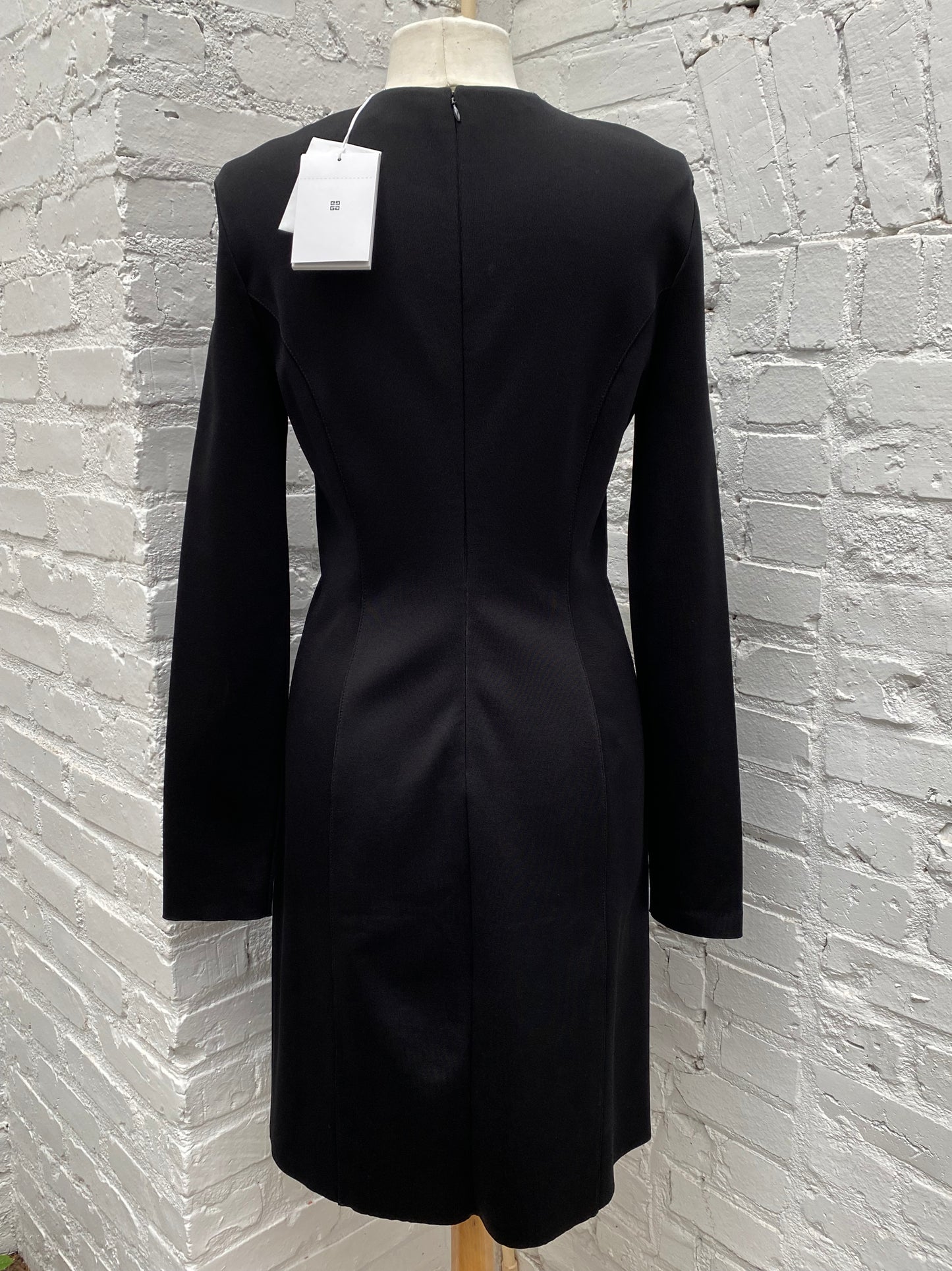 Givenchy Black & White Beaded Cut Out Dress, XL