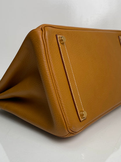 Hermes Birkin 35 Gold Ardennes GHW #B
