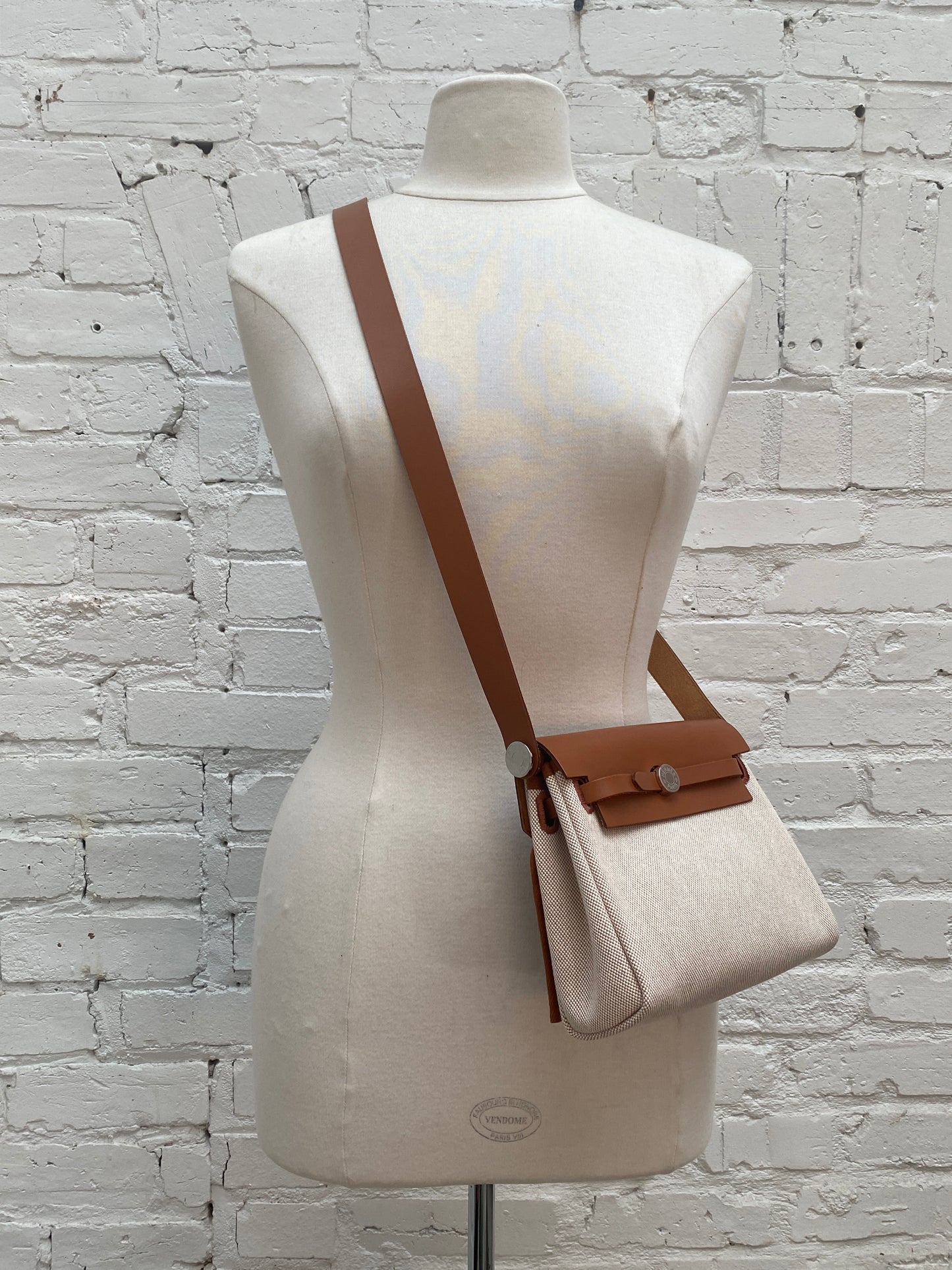 Hermes Herbag Zip 20 Écru, Beige, & Fauve SHW