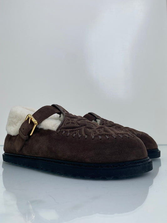 Louis Vuitton Dark Brown Colorado Comfort Mary Jane Flats, 41