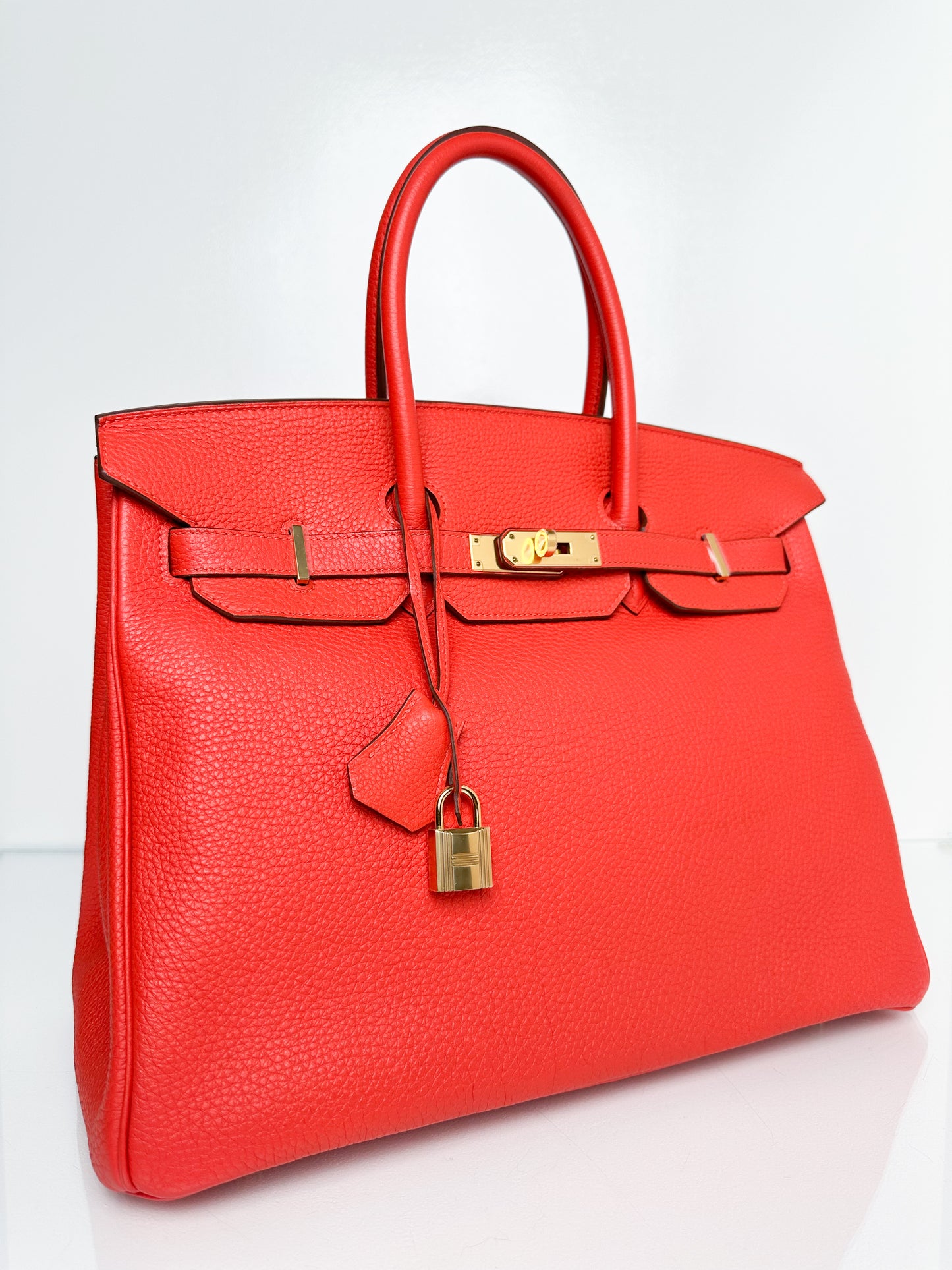 Hermes Birkin 35 Rouge Pivoine Togo GHW #P