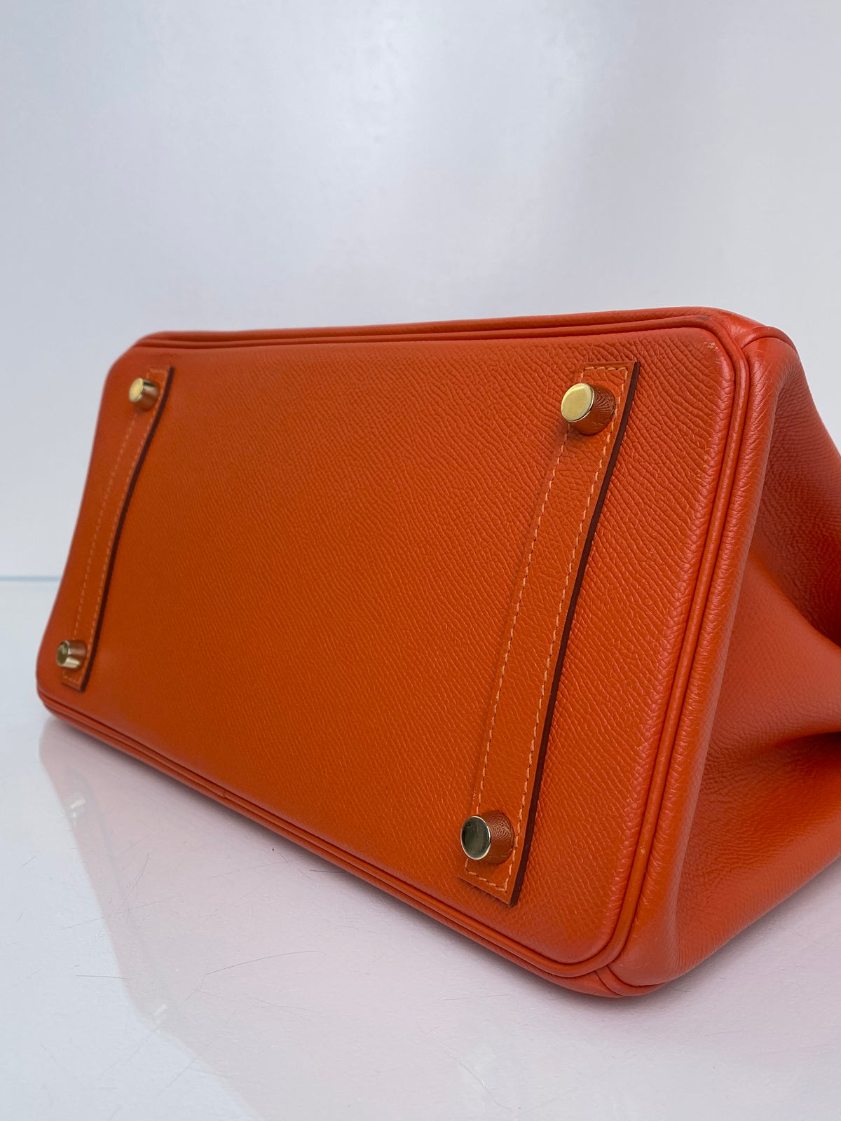 Hermes Birkin 30 Orange Poppy Epsom GHW #R