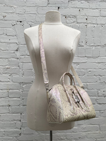 Givenchy Mini Antigona Lock Snakeskin Bag SHW