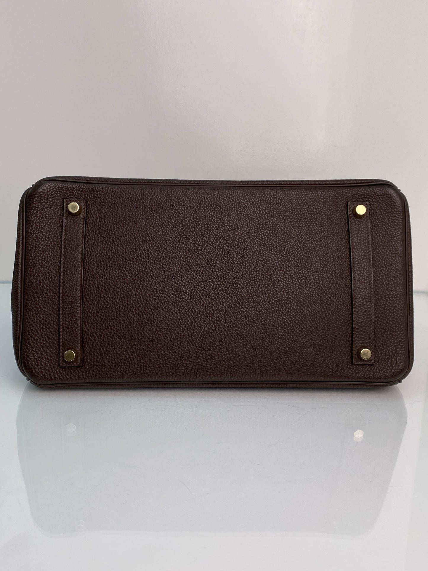 Hermes Birkin 35 Chocolate Togo GHW #Q